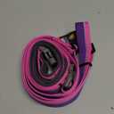 Tuff Pupper Hands Free Adjustable Length Dog Leash | Lightweight for Running Jogging Walking | Padded Waist Belt (24-50 inch) | Adjusts 3 to 6 Feet Length | Strong Ballistic Nylon w/Reflective Strips (Punch Purple)