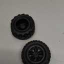 HYPER GO 16300 1:16 Scale RC Car Accessories Wheels, Spare Parts RC Vehicle Wheels & Tire Sets for H16SC & H16DR & H16BM & H16GT (Pair) (Black)