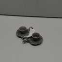 NIKKY HOME Mini Taper Candle Holders Set of 2, Rustic Metal Candlestick for Table Centerpieces, Wedding Decor and Dinner Party, Blue