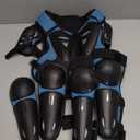 Youth Dirt Bike Gear, JUSTDOLIFE 5 PCS Motorcycle Armor Protection Jacket, Kids Motorcycle Armor with Knee Pads Elbow Pads Chest Protector Racing for Outdoor Sports (Blue)8-11Y