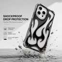Fashion Flame Bumper Case for iPhone 11 [3D Luxury Electroplate Glittery] [Hollow Heat Dissipation Design] Slim Fit Shockproof Protective Soft Cover -Black
