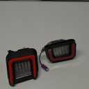 Ram Led License Plate Light Assembly OEM Replacement for 2003-2018 D0dge Ram 1500 2500 3500 White Red OLED Rear License Number Plate Tag Tail Lamp 2pcs