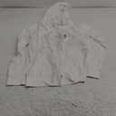 Women's Lightweight Cotton Blend Long Sleeve Zip Up Thin Hoodie Jacket (White, M) 