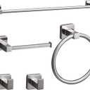 Ntipox 5 Pieces Brushed Nickel Bathroom Hardware Set,Wall Mounted 23.6 inch Towel Bar Set,Towel Rack Set,Toilet Paper Holder, Bathroom Accessories Set