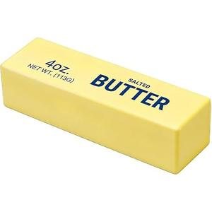 2 PCS Butter Squishy, Slow Rising Squishy Butter Stick, Realistic Butter Shaped Squeeze Toy Slow Rising Squishies for Stress Relief Fidget Toys (2 × Yellow)