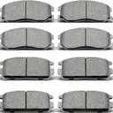 D1264 D1275 8pcs Front Rear Ceramic Brake Pads Sets Fit For 2012-2015 For Chevy Captiva Sport,2008-2010 For Saturn Vue,2007-2009 For Chevy Equinox/For Pontiac Torrent/For Suzuki XL-7