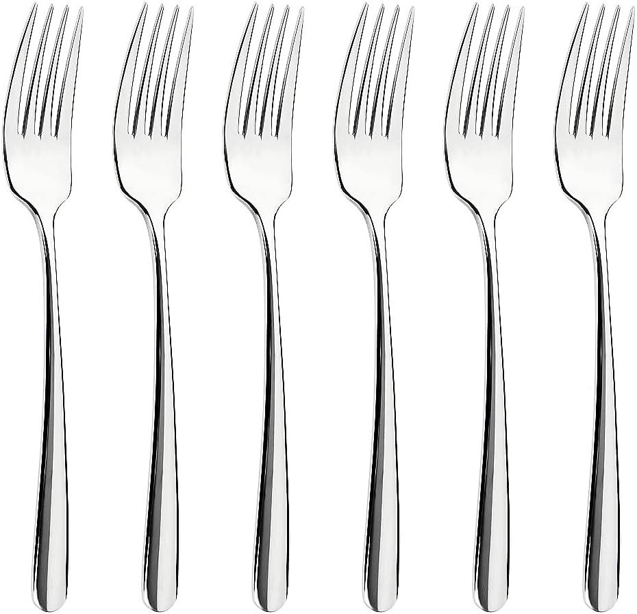 Dinner Forks Set,304 Stainless Steel Forks for Steak, Salad, Pasta, Set of 6