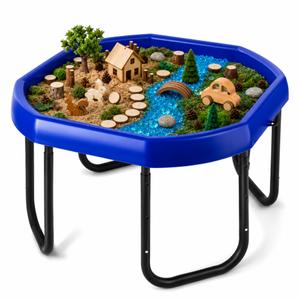 Gemscream 40'' Large Play Sensory Tray with Adjustable Stand, Blue, Medium