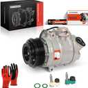 A-Premium Air Conditioner AC Compressor with Clutch Compatible with Ford Explorer 2011-2015 3.5L, Police Interceptor Utility 2013-2015 3.7L, with 6-Groove Pulley