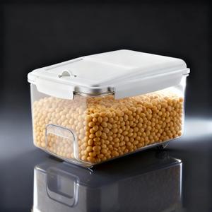 25lbs Rice Dispenser - 25lbs/10.6qt/10kg Food Flour Storage Bins with Lids & Cup BPA Free Kitchen Extra Large Grain Storage Containers Cat/Dog Food Storage Container