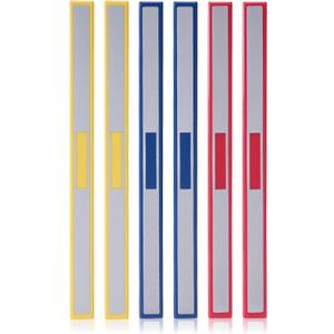 6 Pack Magnets Hard Magnetic Strips Hold for Fridge Office Document Refrigerator School Classroom Students Locker Shelf Multi-Color 7.8 Inches
