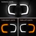 LED Headlight Vent Turn Signal for Road Glide, LED Fairing Vent Accent Lamp Indicator Side Lights for Harley Road Glide FLTRX Special FLTRXS CVO Ultra FLTRX 2015-2024 Accessories (Smoked Lens)