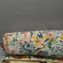 Autumn Dream Cotton Bedspread Quilt Sets Reversible Bedding Coverlet Sets, Luxury Vintage Floral Patchwork Yellow Bedspread, King Size | Breathable Material, Reversible, Handmade Patchwork, Soft Durable, Jacquard Stitching (King (96 by108 Inch))