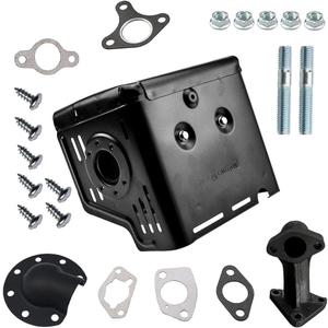 Engine Motor with Exhaust Pipe,18310-ZE2-W61 Muffler Exhaust Pipe Kit Compatible with Honda GX340 GX390 GX420 11HP 13HP 16HP Engine Compatible with Harbor Freight Predator 389cc 420cc 439cc