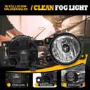 Front Fog Light Pair Compatible with 2016-2021 Civic/ 2019-2022 HR-V/ 2018-2020 Fit Fog Lamp Driver and Passenger Side