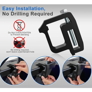 2pcs moveland Heavy Duty Camper Shell Clamps - Truck Topper Ladder Rack Clamps for Dodge Dakota Ram 1500 2500 3500, F150 F250, Titan, Tundra 