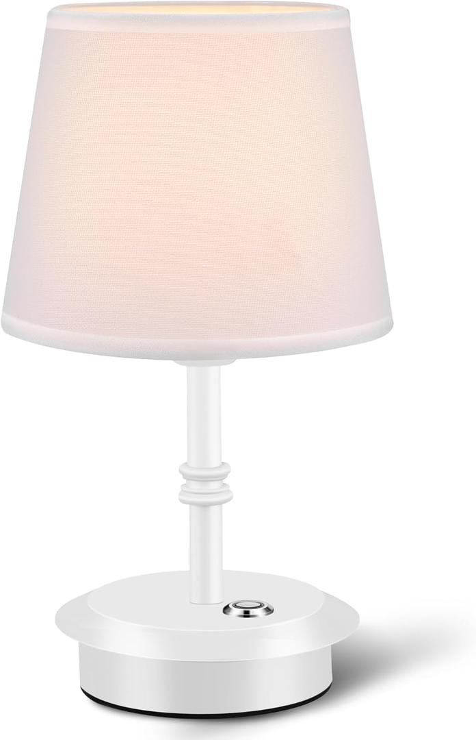 Anxingtools Mini  Cordless LED Table Lamp with Dimmer, Built-in Rechargeable Battery, 3-Level Brightness, Patio Table Lamp, Bedside Night Lamp, Ambient Light for Restaurant (White)