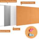 maxtek Large Cork Board 72 x 48 in, Bulletin Board for Walls, 6'x 4' Extra Aluminum Framed Corkboard, Foldable Wall Mounted Back to School Pin Memo Notice Cork Board for Office, Home Wall Display, 72x48 inches Silver