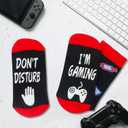 Do Not Disturb I'm Gaming Socks,Men Gifts for Men Teen Boys Dad Him Son Fathers,Valentines Christmas Stocking Stuffers (Large, Red)