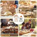 2-Pack Beeswax Bread Bag for Sourdough, Reusable XL Cotton Bread Bag for Homemade Bread, Sourdough Bag, Beeswax Bag with Date Tracker, Sourdough Bread Storage for Freshness, 17x13in (Black-Orange)