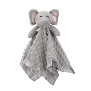 Pro Goleem Elephant Security Blanket, Soft Lovey Unisex Lovie Baby Gifts for Newborn Boys and Girls Snuggle Toy Stuffed Animal Grey 16 Inch (A Grey Elephant)