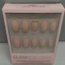 Glamnetic Press On Nails - Goal Digger | Glossy, Semi-Transparent Short Round Fake Nails, Salon Quality | 12 Sizes - 30 Nail Kit with Glue