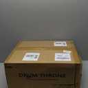 Pro Drum Stool with Backrest, Heavy Duty Hydraulic Drum Throne, Ergonomic Memory Foam Drum Seat, Adjustable Drum Chair Anti-Slip Base, Drum Saddle Bench for Drummers Musicians (Brown)