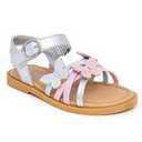 Josmo Baby Girls Sandals Floral Outdoor Open Toe Flats First Walker Toddler Girl Sandal for Summer Size 8 M