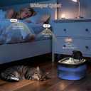 Cat Water Fountain Cordless 118oz/3.5L Wireless & Ultra Quiet (25dB) with Sensor/Timer Mode Stainless Steel Tray Battery Operated Pet Fountain for Indoor Use, Automatic Pet Water Dispenser