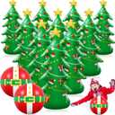 Shappy 12 Pcs 28 Inch Giant Christmas Inflatable Bowling Game Set for Kids Toddler Winter Holiday Party Games Carnival Family Indoor Outdoor Activities Fun Xmas Decor(Christmas Tree)