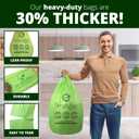 Simply Bio 13 Gallon Compostable Trash Bags Liners with Handle-Tie, Thick 0.87 Mil, 49.21 Liter, 60 Bags, Tall Kitchen Food Scrap Waste Bag, ASTM D6400, US BPI and OK Compost Home Certified