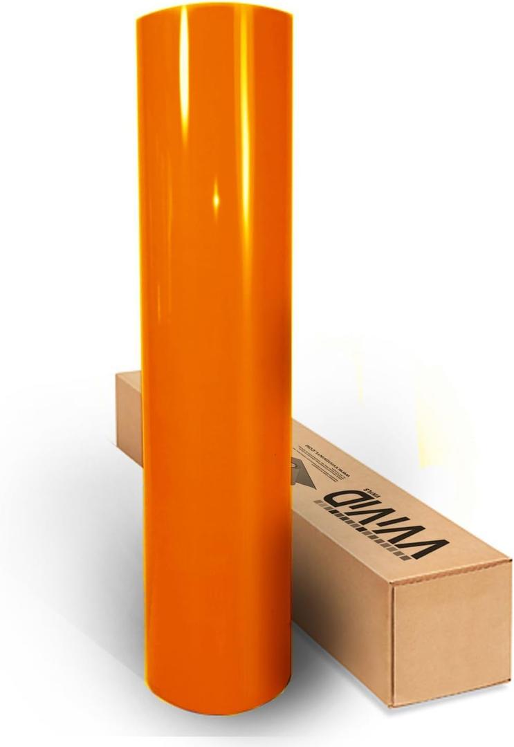 Orange High Gloss Realistic Paint-Like Microfinish Vinyl Wrap Roll with VViViD XPO Air Release Technology (10ft x 5ft) (EXP 01/06/36)