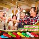 Poen 240 Pcs Christmas Party Favors 120 Christmas Silicone Bracelets 120 Xmas Round Pin Buttons Santa Snowflake Rubber Wristbands Bulk Set for Xmas Adult Gifts Stuffers Fillers Decoration Supplies