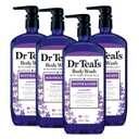 Dr Teal's Body Wash with Pure Epsom Salt, Soothe & Sleep with Lavender, 24 fl oz (Pack of 4)