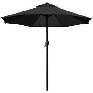 Sunnyglade 9' Patio Umbrella Outdoor Table Umbrella with 8 Sturdy Ribs (Black)