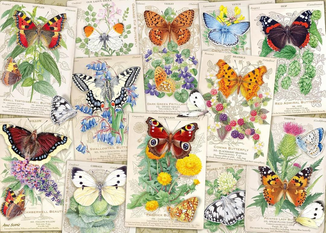 Wonder Forge Butterfly Splendor 1000 Piece Jigsaw Puzzle for Adults | Unique, Perfectly-Fitting Pieces | Fun, Vibrant Imagery | 