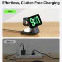 Belkin MagSafe Charger Compatible, 3-in-1 Charging Station, Qi2.2 25W Magnetic Wireless Charger Dock, Foldable Charging Stand for iPhone 17/16/15, Apple Watch, AirPods, Pixel 10 (45W Adapter Included)