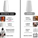 DECORPIA Premium Ceramic Vase for Pampas Grass - Flower Vase for Home Decor, Minimalism Style for Modern Table Shelf, Vases for Flowers for Kitchen Living Room (White, Extra Large)