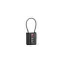 Travelsmart TS399X Cable Lock, 1-3/4 in L Cable/Chain, 3 Dial Lock