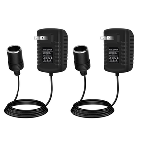 inShareplus 12V 2A 24W AC to DC Converter, 12 Volt Car Cigarette Lighter Adapter to Wall Outlet, 110V to 12V Power Supply for Car Devices, 2 Pack