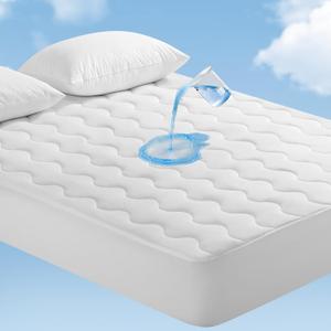 Elegear Queen Cooling Mattress Pad for Hot Sleepers, Waterproof Cold Mattress Topper with TriSupport 3D Tech Balanced Support & Enhanced Breathability, Soft Fluffy Bed Protector Deep Pocket Up to 16" (White)