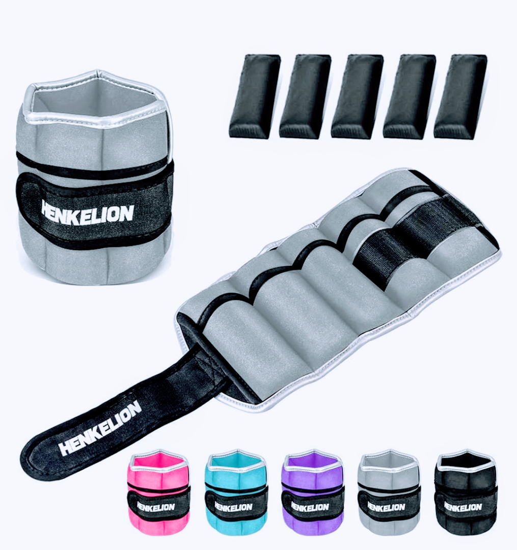 Pair 2 3 5 10 Lbs Adjustable Ankle Weights for Women Men Kids, Strength Training Wrist and Ankle Weights Sets for Gym, Fitness Workout, Running, Lifting - Black Grey Pink Blue Purple