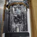 BONTEC Rolling TV Stand for 32-75 Inch TVs, Height Adjustable Mobile TV Cart on Wheels, Heavy Duty TV Stand Supports Up to 110lbs, Stable Dual-Column Design, Cable Management, Indoor, Outdoor (Black)