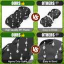 Miuwauer Lawn Aerator Shoes (Classic Version (Durable PP Sole), Black-Black)