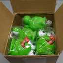 RoundFunny 24 Pcs Rubber Frog Toys Tongue Sticking Out Novelty Relief Squeeze Toys Frogs Stress Screaming Party Favors Decor Passover Frog Stress Ball for Adults Passover Gifts Decompression Relief
