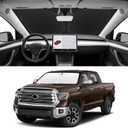 Custom Fit Windshield Sun Shade for Toyota Tundra 2007-2026, Blocks UV & Heat, Front Window Sunshade Accessories, Easy Fold & Store Keep Your Car Cooler