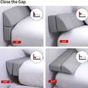 MABOZOO Pillow Wedge for Headboard Gap,Light Grey Bed Wedge Gap Filler Queen Size,Foldable Bed Wedge Pillow for Headboard,Foam Mattress Gap Filler,60"x6"x6"