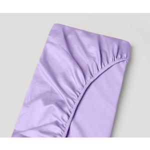 Cal King Fitted Sheet, Egyptian Cotton 500 Thread Count Sateen, Deep Pocket, Fit Up to 10" to 15" Inch California King, (1pc) Colour Lavender Solid