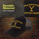 Yellowstone Trucker Hat, Adjustable Snapback Mesh Baseball Hat with Curved Brim (Midnight)