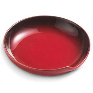 Spoon Rest for Stove Top Spatula Holder for Kitchen Counter Cute Cooking Utensil Rest for Spoons, Ladles, Tongs, Farmhouse Decor for Christmas, Red